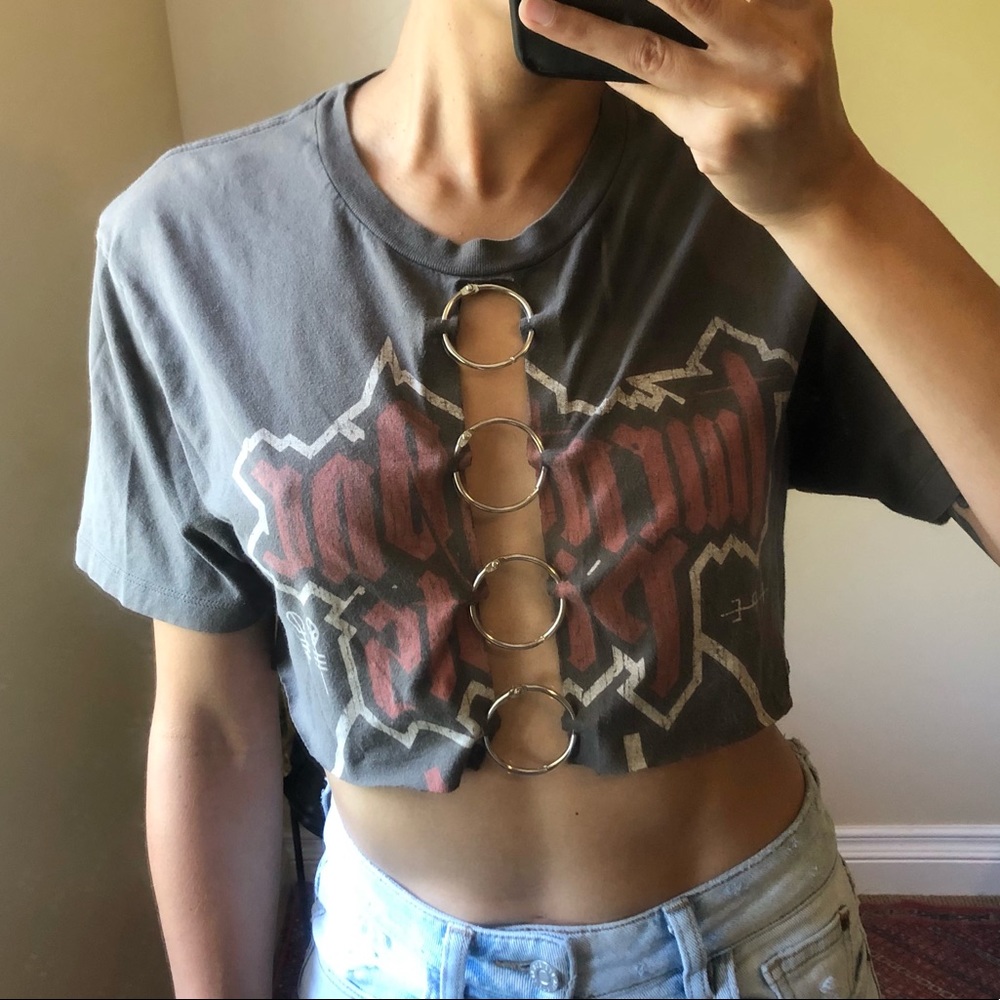Custom made twenty one pilots cropped band tee